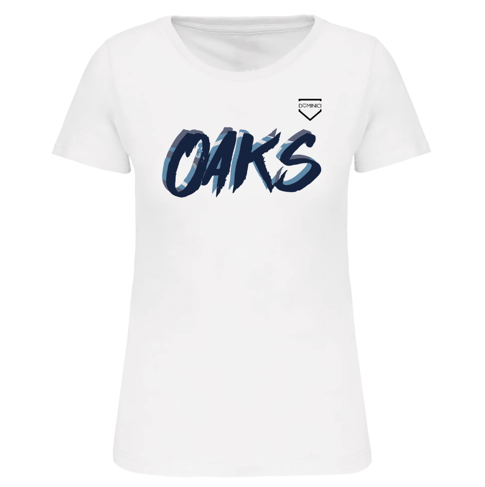 T-shirt donna a maniche corte bianca OAKS