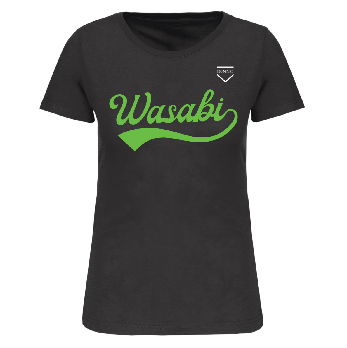 T-shirt donna a maniche nera WASABI