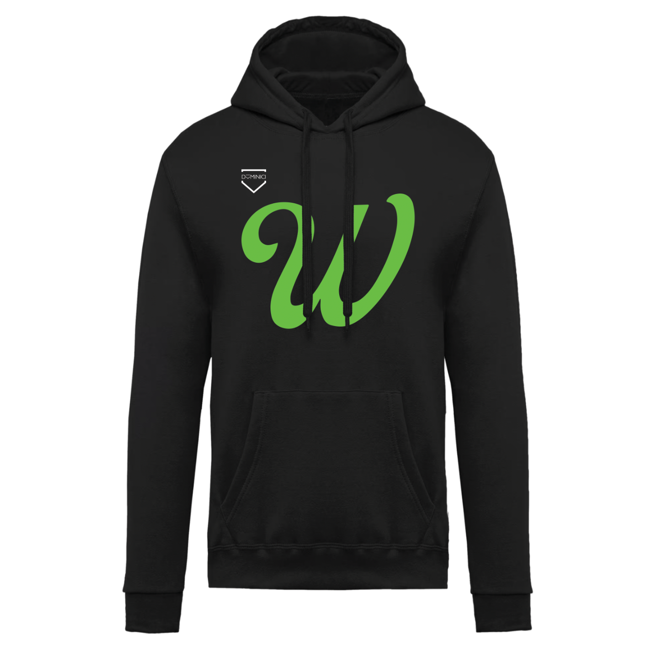 Felpa uomo garzata con cappuccio nera WASABI