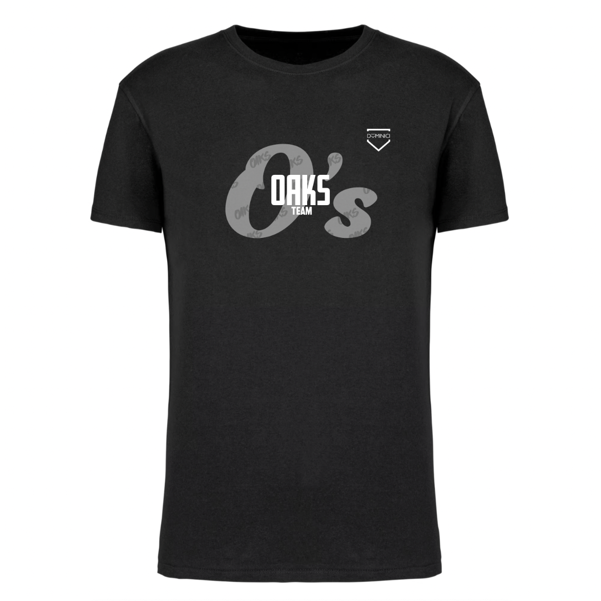 T-shirt uomo a maniche corte nera OAKS