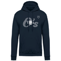 Felpa uomo garzata con cappuccio navy OAKS