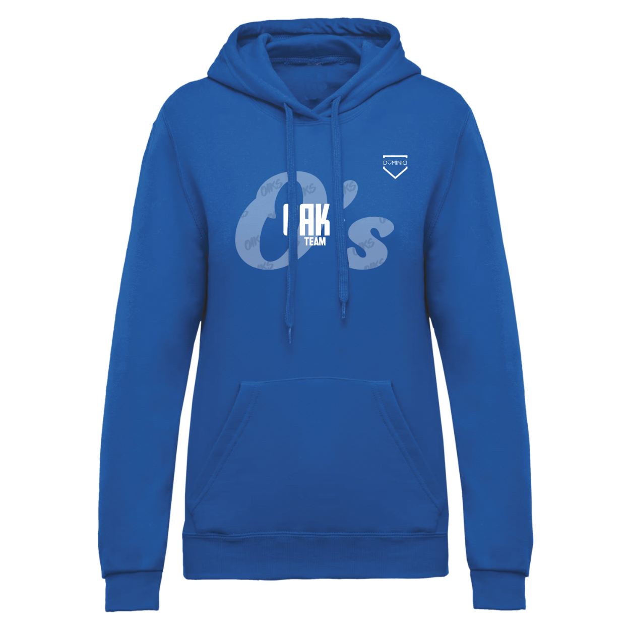 Felpa donna garzata con cappuccio light royal blue OAKS