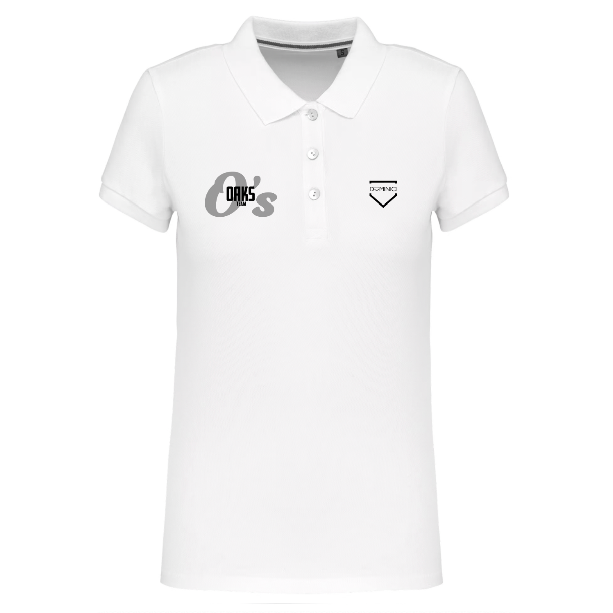 Polo donna Supima manica corta bianca OAKS