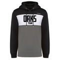 Felpa unisex tricolore con cappuccio OAKS