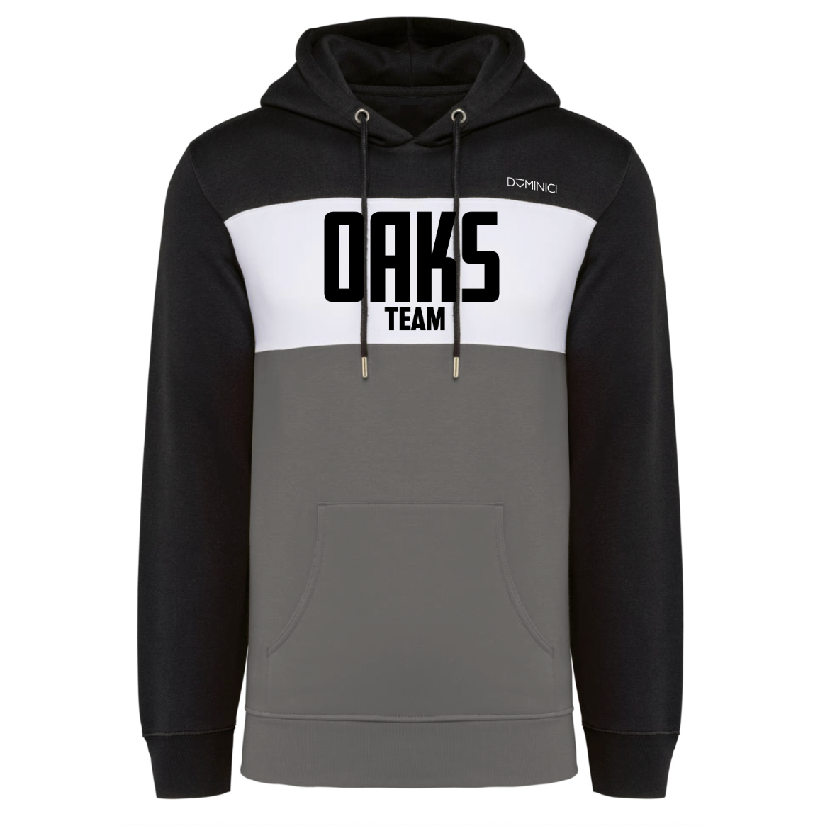 Felpa unisex tricolore con cappuccio OAKS