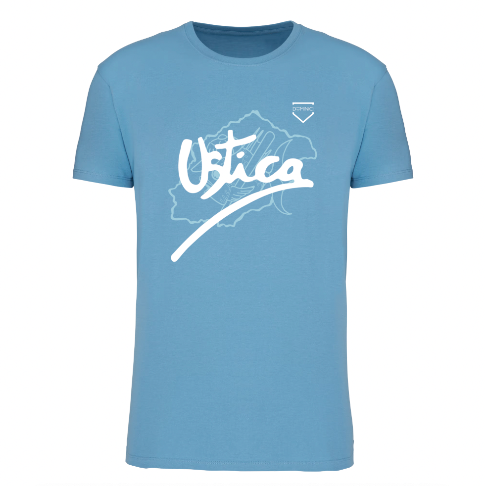 T-shirt uomo a maniche corte celeste USTICA