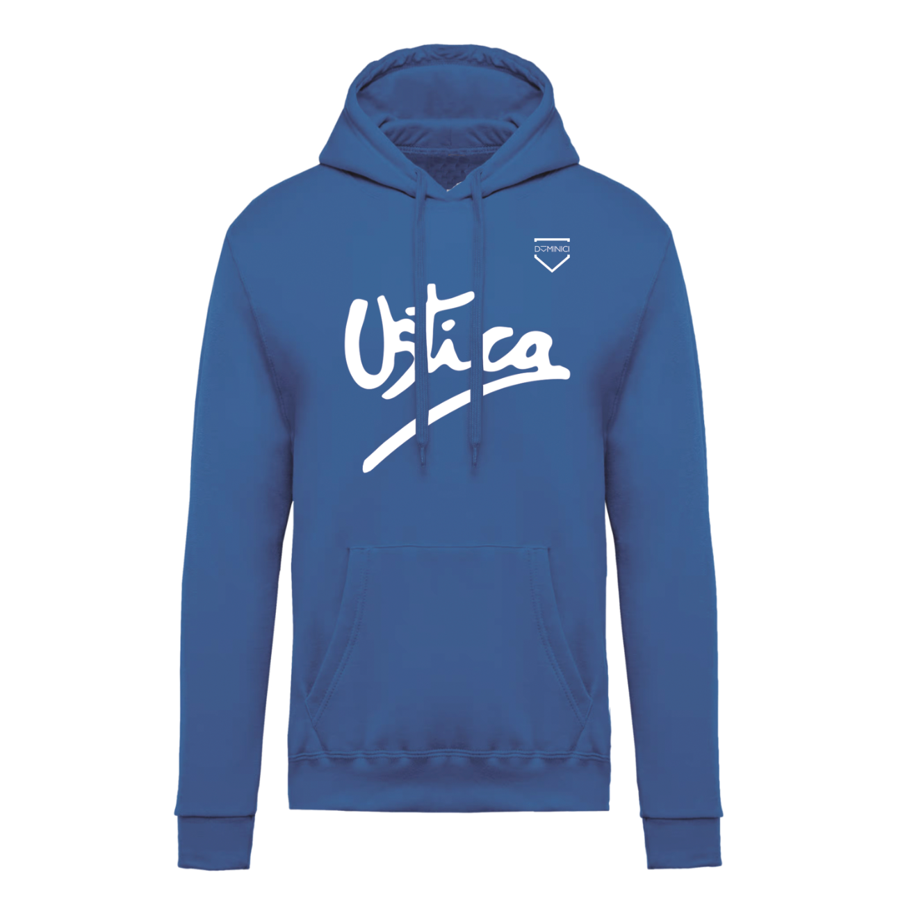 Felpa uomo garzata con cappuccio light royal blue USTICA