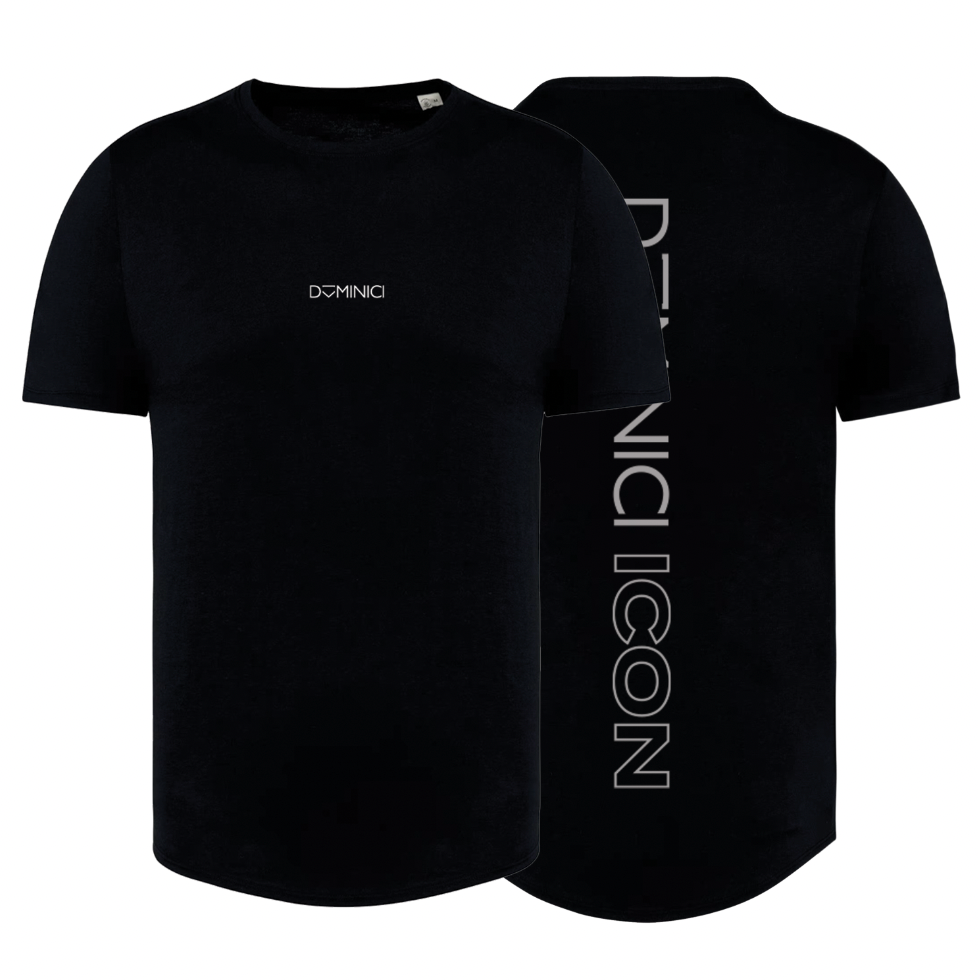 T-shirt a maniche corte baseball nera DOMINICI ICON