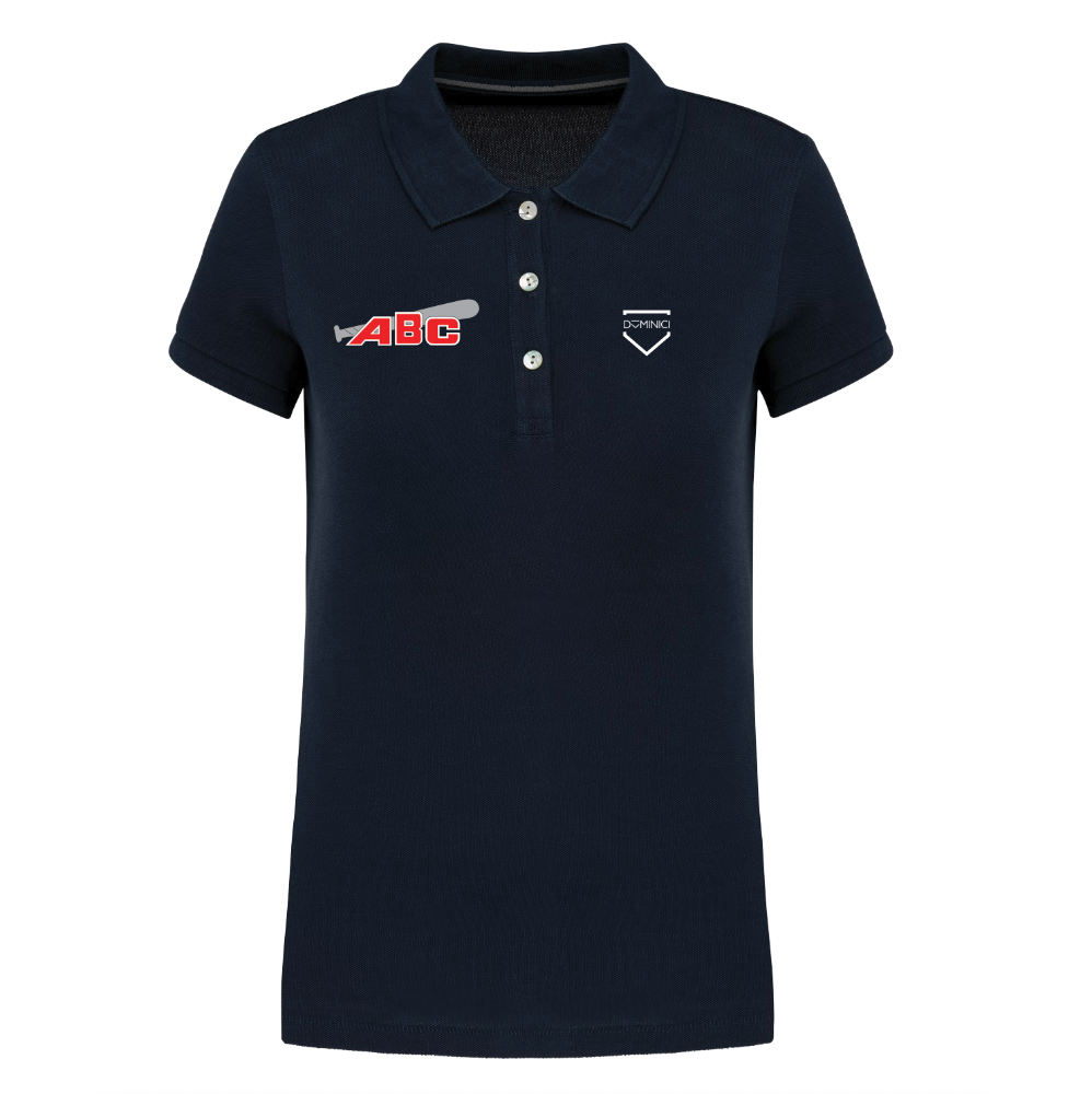 Polo donna Supima manica corta navy ABC