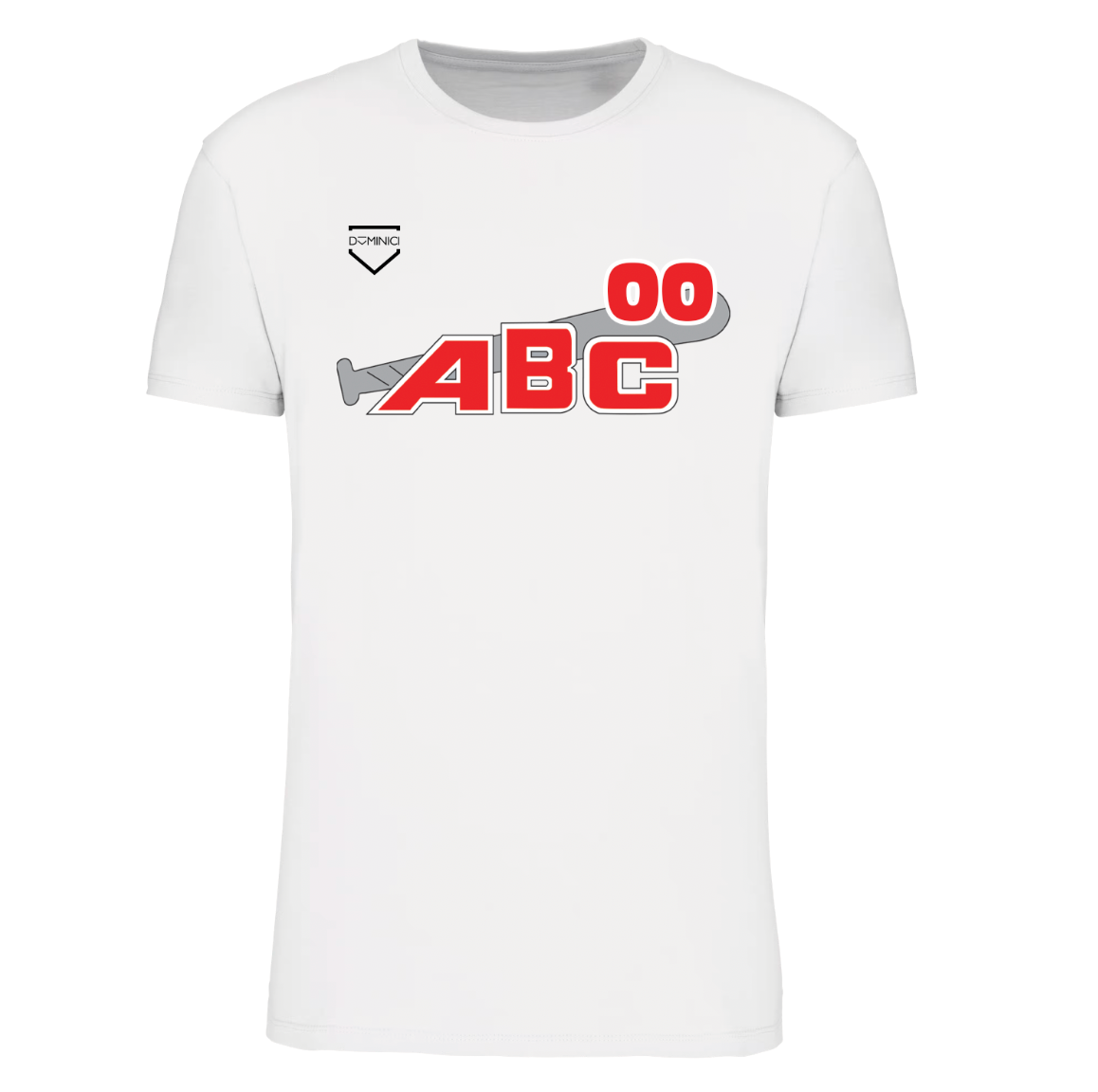 T-shirt uomo a maniche corte bianca ABC