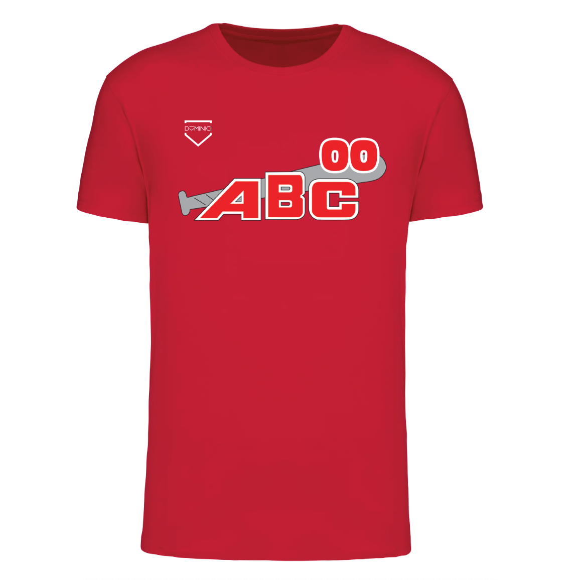 T-shirt uomo a maniche corte rossa ABC