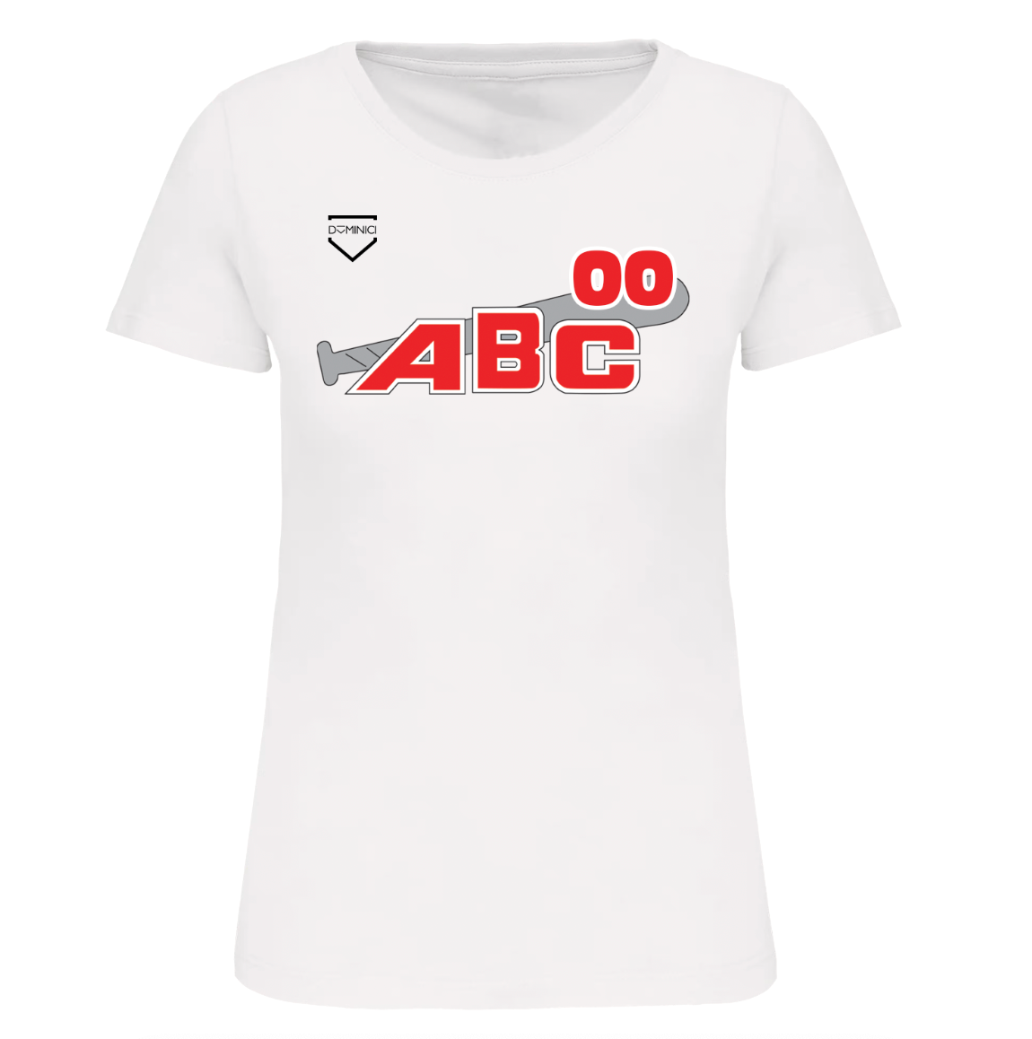 T-shirt donna a maniche corte bianca ABC