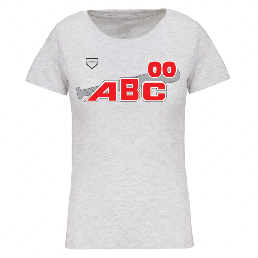T-shirt donna a maniche corte grigia ABC