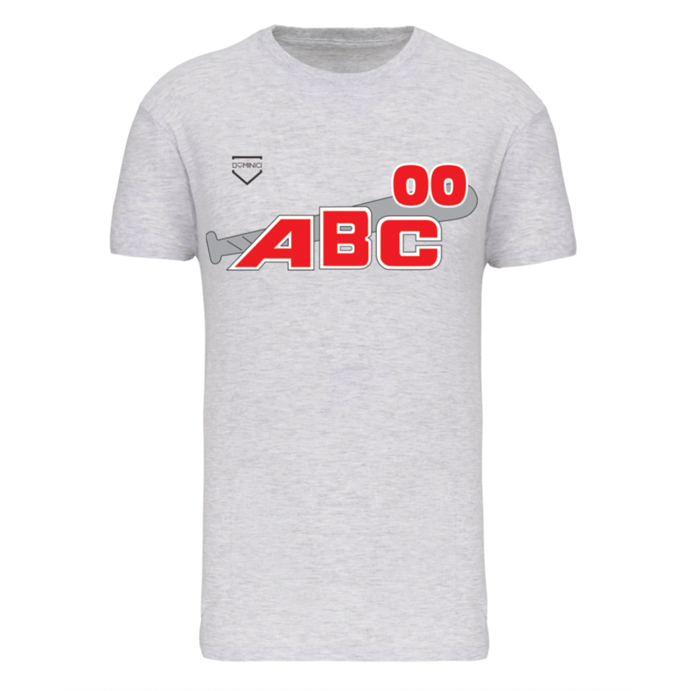 T-shirt uomo a maniche corte grigia ABC