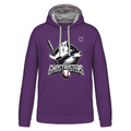 Felpa uomo con cappuccio a contrasto Purple / Oxford Grey GHOSTBUSTERS