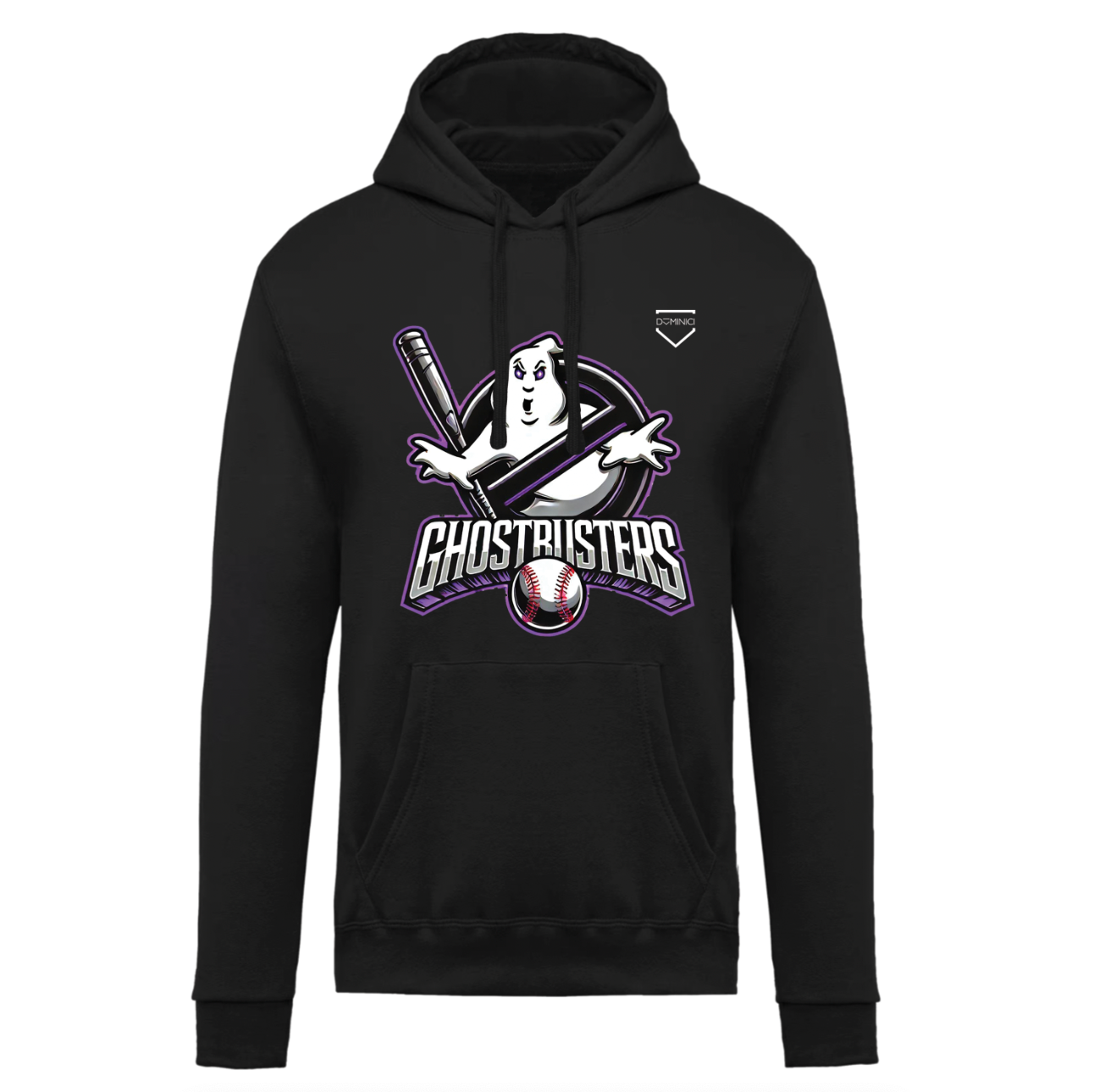 Felpa uomo garzata con cappuccio black GHOSTBUSTERS