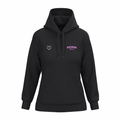 Felpa donna garzata con cappuccio nera RISING PHOENIX