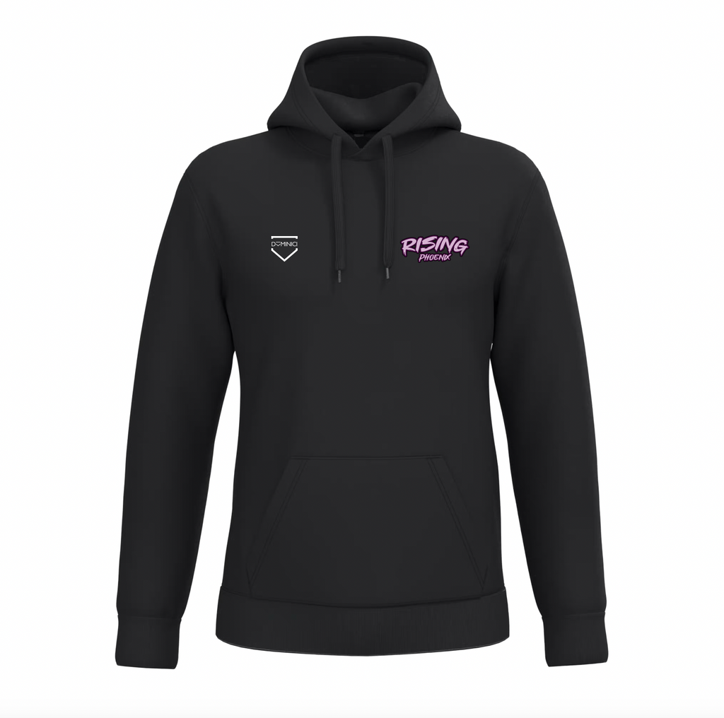 Felpa uomo garzata con cappuccio nera RISING PHOENIX