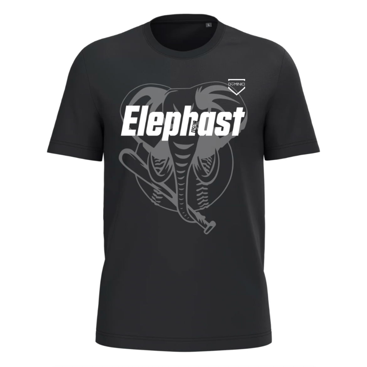 T-shirt uomo a maniche corte nera ELEPHAST