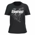 T-shirt donna a maniche corte nera ELEPHAST