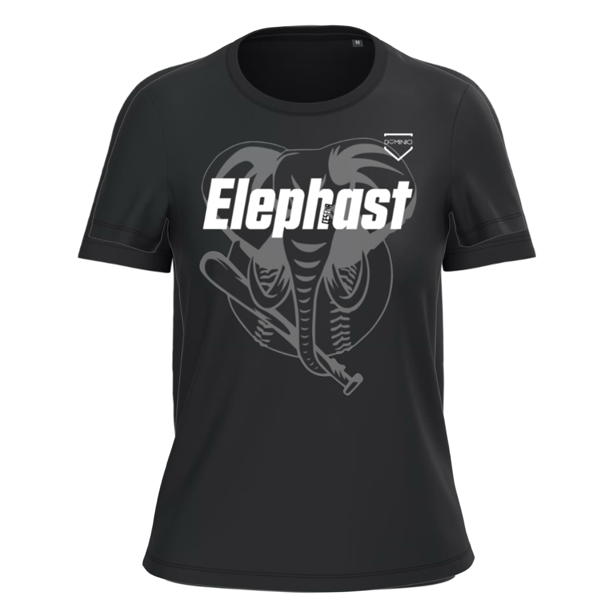 T-shirt donna a maniche corte nera ELEPHAST