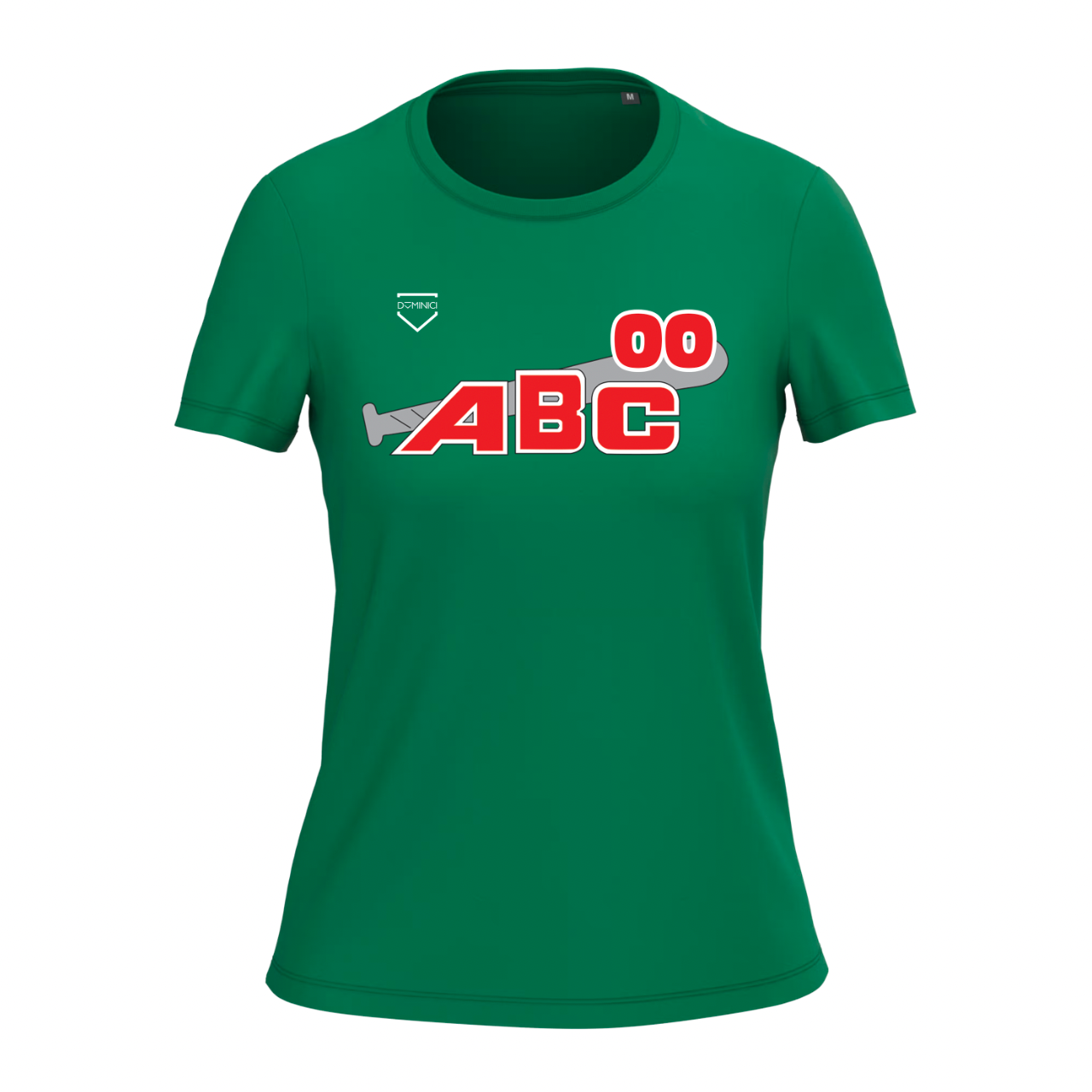 T-shirt donna a maniche corte verde ABC