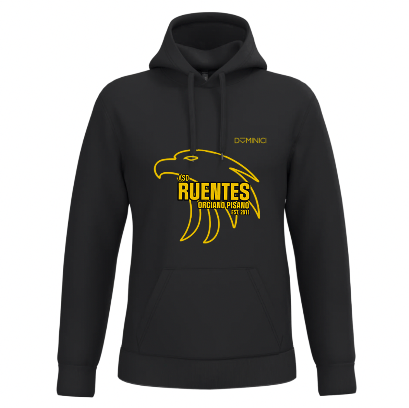 Felpa nera Uomo Logo Ruentes Orciano Pisano