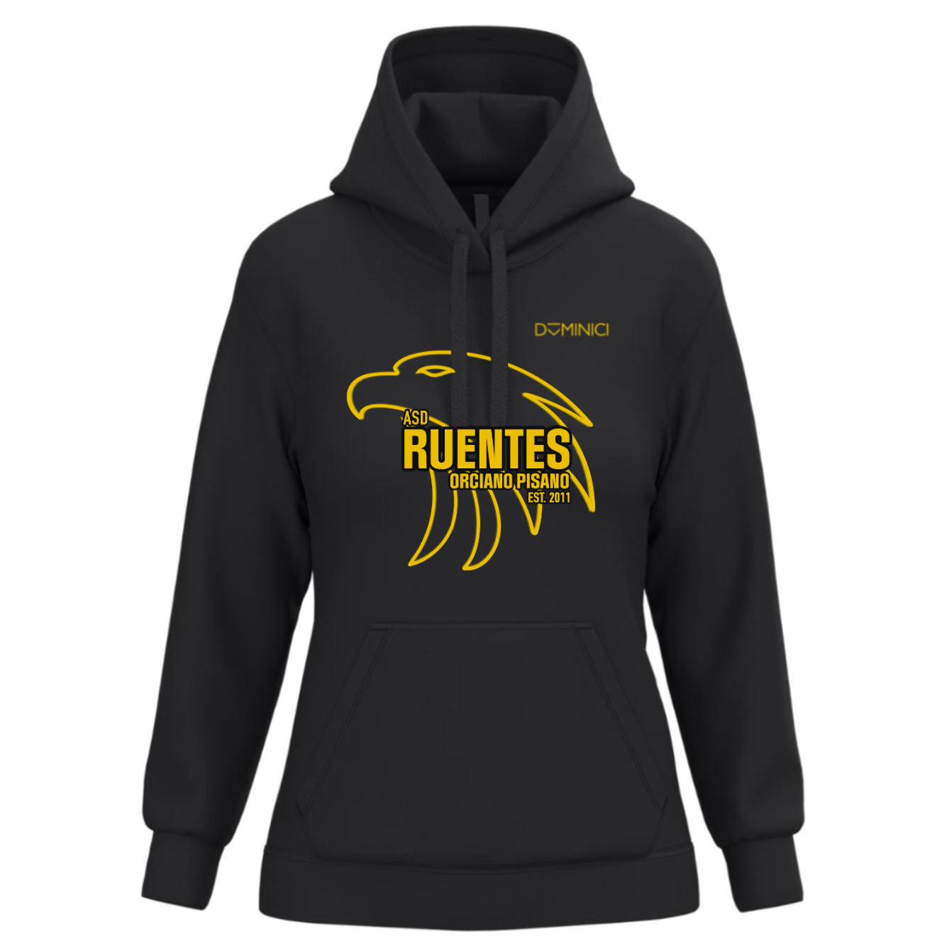 Felpa nera Donna Logo Ruentes Orciano Pisano