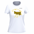T-shirt bianca donna girocollo con logo Ruentes Orciano Pisano