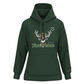 Felpa donna garzata con cappuccio verde JagerBombers