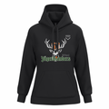 Felpa donna garzata con cappuccio nera JagerBombers