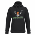 Felpa uomo garzata con cappuccio nera JagerBombers