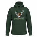 Felpa uomo garzata con cappuccio verde JagerBombers