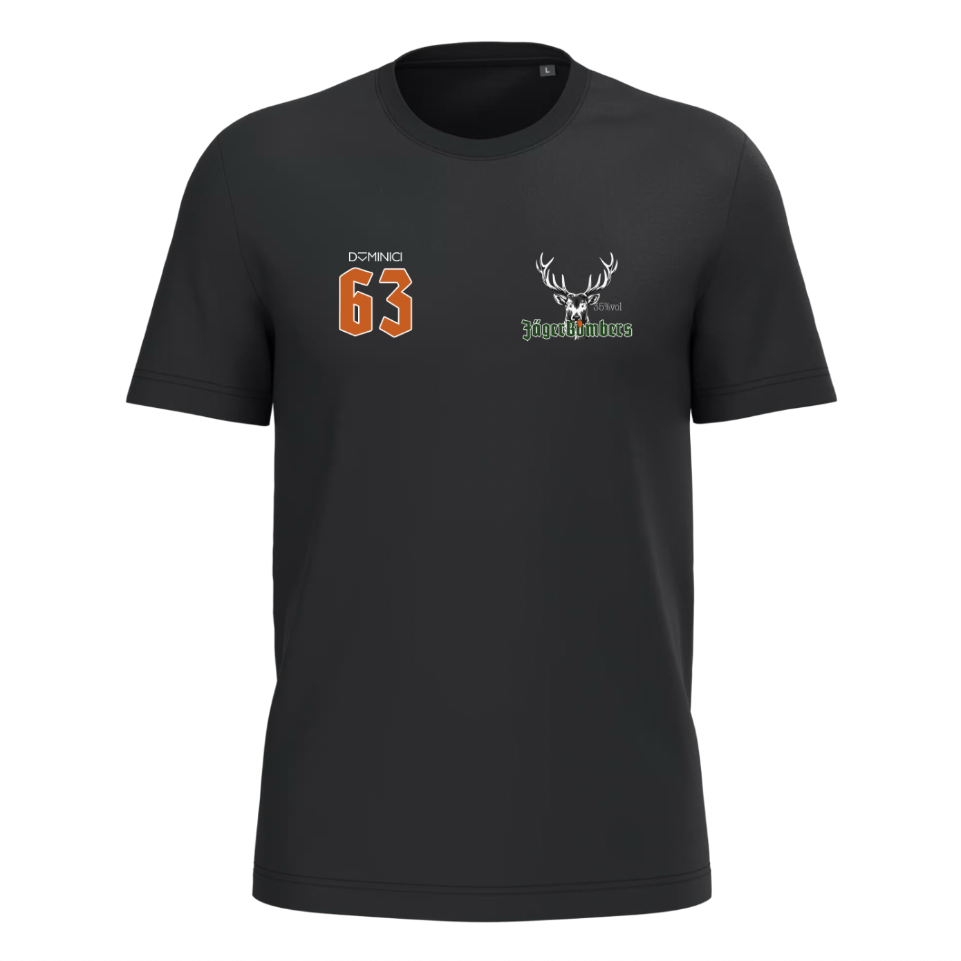 T-shirt uomo Bio150 IC girocollo nera JagerBombers