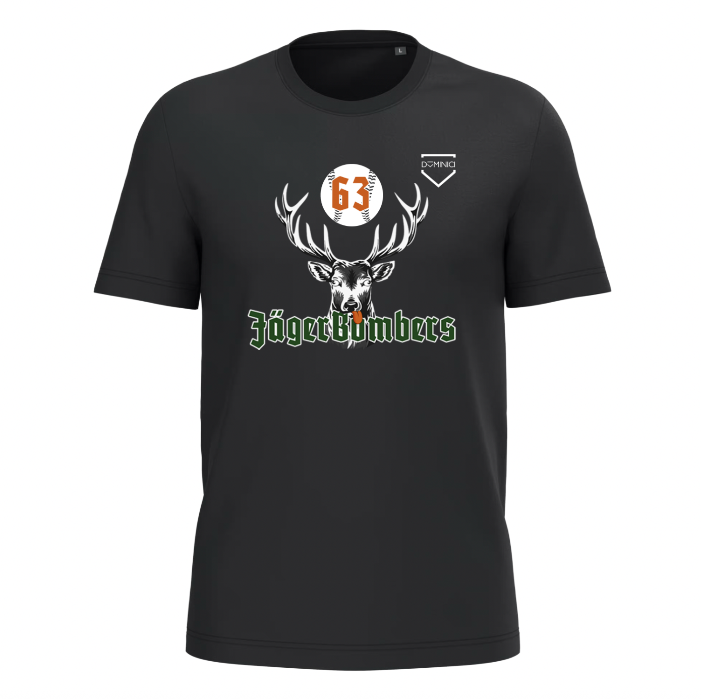 T-shirt uomo Bio150 IC girocollo nera JagerBombers