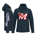 Felpa uomo garzata con cappuccio navy Mosquitoes