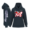 Felpa donna garzata con cappuccio navy Mosquitoes