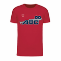 T-shirt uomo a maniche corte rossa ABC