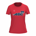 T-shirt donna a maniche corte rossa ABC