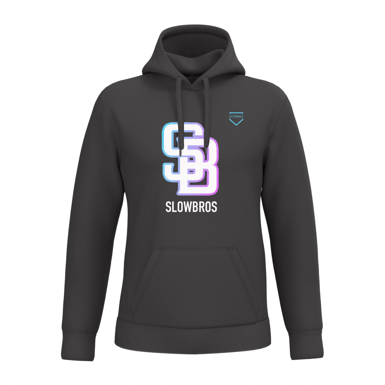 Felpa uomo garzata con cappuccio dark grey SLOWBROS