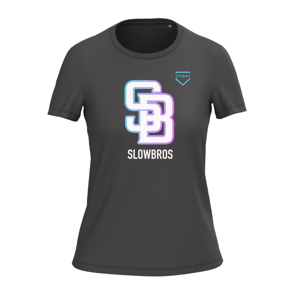 T-shirt donna a maniche corte dark grey SLOWBROS